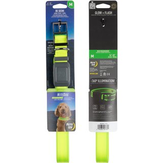 Nite Ize Rechargeable LED Dog Collar, Lime, Medium slide 3 of 7