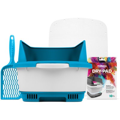 Noba Noba Cateco Odor-Eliminating Cat Litter Box Starter Kit, Blue
