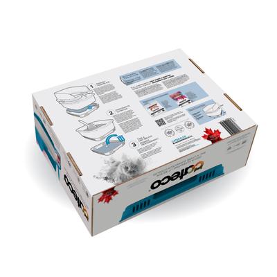 Show full view: Noba Cateco Odor-Eliminating Cat Litter Box Starter Kit, Blue slide 3 of 5