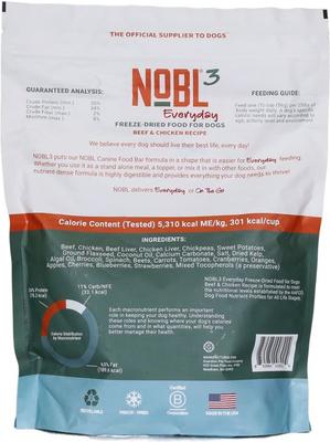 Show full view: NOBL 3 Canine Everyday Beef & Chicken Dog Food, 16-oz bag slide 3 of 3