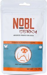NOBL Air-Dried Adult Chicken & Pumpkin Grain-Free Jerky Dog Treats, 1.7-oz bag, 10 count
