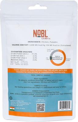 Show full view: NOBL Air-Dried Adult Chicken & Pumpkin Grain-Free Jerky Dog Treats, 1.7-oz bag, 10 count slide 3 of 5