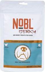 NOBL Air-Dried Chicken & Coconut Grain-Free Jerky Dog Treats, 1.7-oz bag