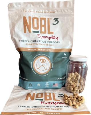 Show full view: NOBL Canine Everyday Grain-Free Turkey & Duck Freeze-Dried Dog Food, 16-oz bag slide 5 of 5