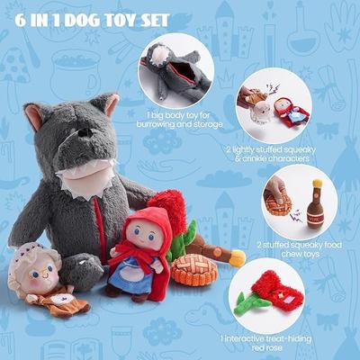 Show full view: Nocciola 6 in 1 Fairy Tale Squeaky Plush Dog Toys, 6 count slide 3 of 10