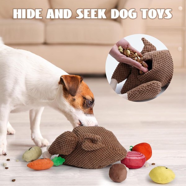 Nocciola Foodie Fun Squeaky Sandwich Taco & Fries Set Variety Pack Plush Dog Toy, 3 count
