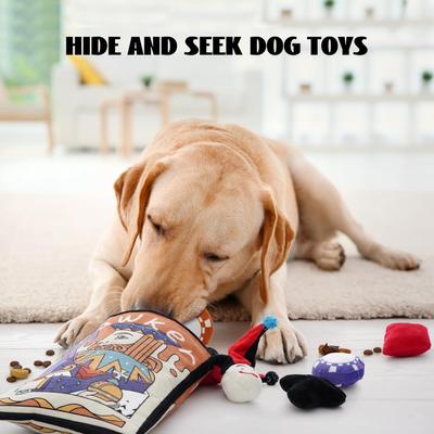 Show full view: Nocciola 8-in-1 Poker Hands Set Variety Pack with Crinkle Pawker Pouch Plush Squeaky Interactive Dog Toy, 7 count slide 6 of 9