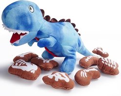 Nocciola 9 in 1 Dinosaur Squeaky Plush Dog Toys, 9 count