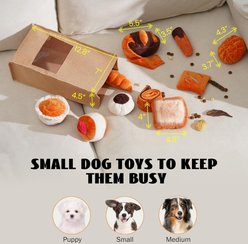 Nocciola Bread with Takeout Bag Plush Interactive Squeaky with Crinkle Paper Dog Toy, 10 count slide 2 of 7