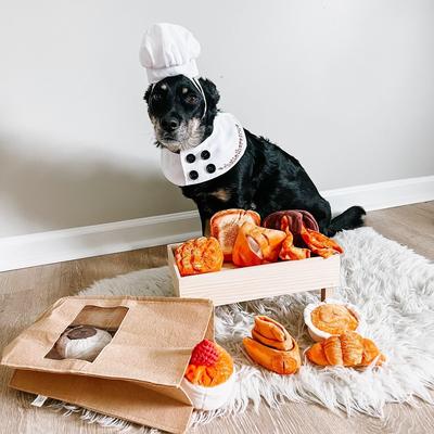 Show full view: Nocciola Bread with Takeout Bag Plush Interactive Squeaky with Crinkle Paper Dog Toy, 10 count slide 3 of 10