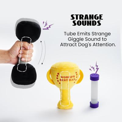 Show full view: Nocciola Father's Day Sqeaky Interactive Variety Pack Plush Dog Toy, 5 count slide 2 of 9