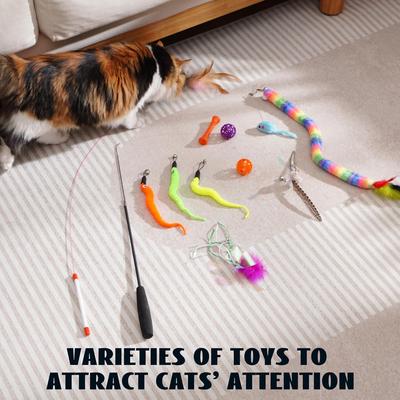 Show full view: Nocciola Fishing Pole Teaser with 7 Interactive Cat Toys slide 6 of 7