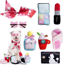 Nocciola Girl Variety Pack Squeaky Interactive Dog Toy, Pink, 8 count