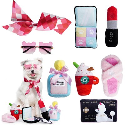 Nocciola Nocciola Girl Variety Pack Squeaky Interactive Dog Toy, Pink, 8 count