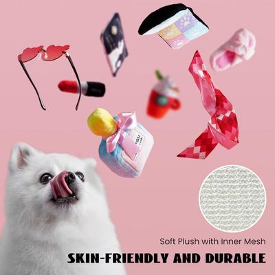 Show full view: Nocciola Girl Variety Pack Squeaky Interactive Dog Toy, Pink, 8 count slide 4 of 7