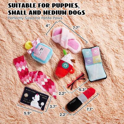 Show full view: Nocciola Girl Variety Pack Squeaky Interactive Dog Toy, Pink, 8 count slide 3 of 7