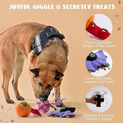 Show full view: Nocciola Multi-Sensory Spooky Squeaky Plush Dog Toys, 5 count slide 4 of 7
