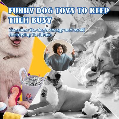 Show full view: Nocciola Plush Squeaky Seafood Boil with Pot Dog Toy with Crinkle Paper, 10 count slide 7 of 9