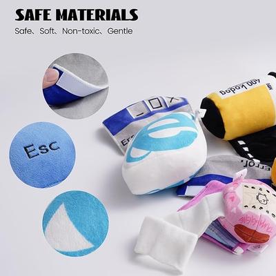 Show full view: Nocciola Retro Tech Squeaky Plush Dog Toys, 7 count slide 4 of 10