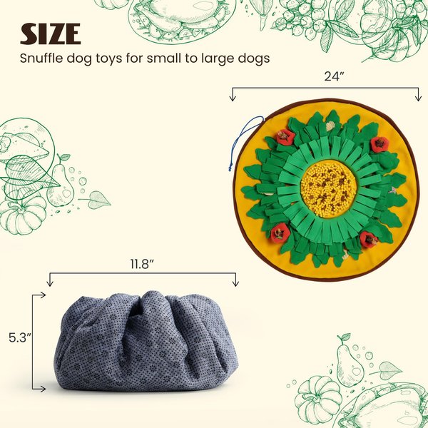 Nocciola Rosted Veggies Squeaky Interactive Snuffle Feeding Mat Dog Toy