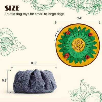 Show full view: Nocciola Rosted Veggies Squeaky Interactive Snuffle Feeding Mat Dog Toy slide 2 of 9