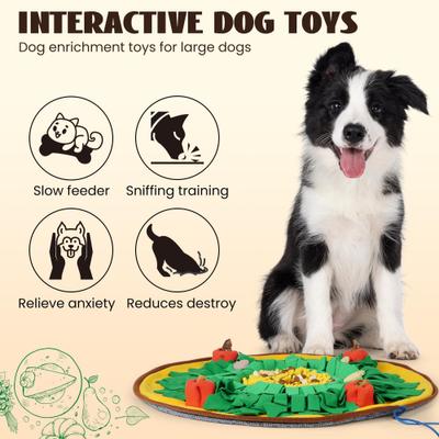 Show full view: Nocciola Rosted Veggies Squeaky Interactive Snuffle Feeding Mat Dog Toy slide 7 of 9