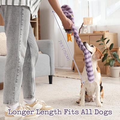 Show full view: Nocciola Snake Stuffing-Free Plush Dog Toy, Purple slide 7 of 9