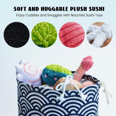 Show full view: Nocciola Sushi with Takeout Bag Variety Pack Squeaky Interactive Dog Toy, 10 count slide 3 of 9