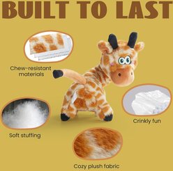 Nocciola Twistable Giraffe Stuffedless Dog Plush Toy, Orange slide 2 of 7