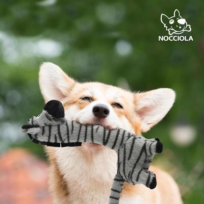 Show full view: Nocciola Twistable Zebra Stuffed Dog Plush Toy, Black slide 7 of 8