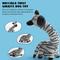 Show in main carousel: Nocciola Twistable Zebra Stuffed Dog Plush Toy, Black slide 4 of 8
