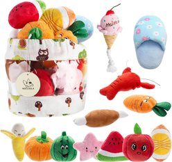 Nocciola Variety Pack Squeaky Interactive with Takeout Bag Dog Toy, 12 count