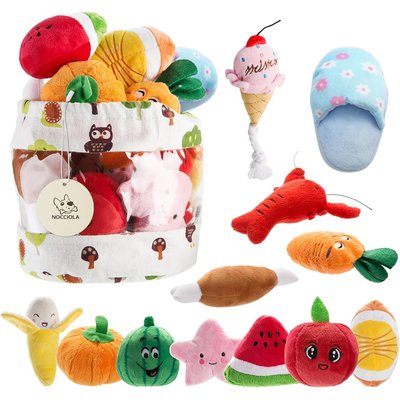 Nocciola Nocciola Variety Pack Squeaky Interactive with Takeout Bag Dog Toy, 12 count