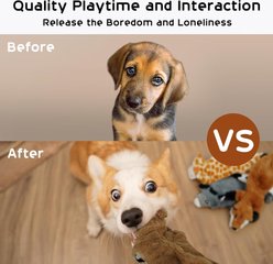 Nocciola Wildlife Series Squeaky Stuffing-Free Dog Plush Toy Variety Pack, 5 count slide 2 of 9