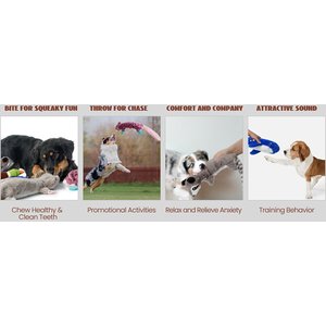 Nocciola Wildlife Series Squeaky Stuffing-Free Dog Plush Toy Variety Pack, 5 count