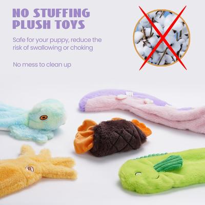 Show full view: Nocciola Wildlife Squeaky Plush Dog Toy, 5 count slide 2 of 7