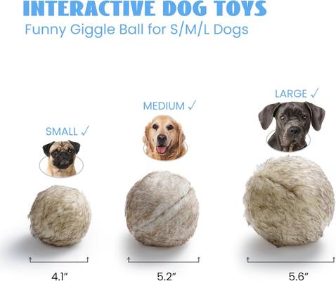 Show full view: Nocciola Wobble Giggle Ball Plush Dog Toy, Medium slide 6 of 8