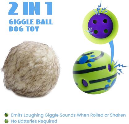 Show full view: Nocciola Wobble Giggle Ball Plush Dog Toy, Small slide 2 of 7
