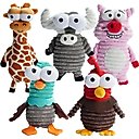 Nocciola Zoo Series with Strange Squeaky 5 Different Funny Sounds Dog Plush Toy, 5 count