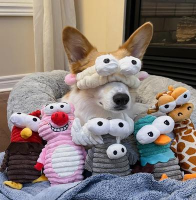 Show full view: Nocciola Zoo Series with Strange Squeaky 5 Different Funny Sounds Dog Plush Toy, 5 count slide 2 of 8