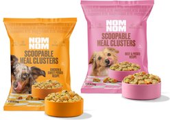 Nom Nom Scoopable Meal Clusters Frozen Dog Food Variety Pack: Chicken & Sweet Potato, 6-lb bag + Beef & Potato, 6-lb bag