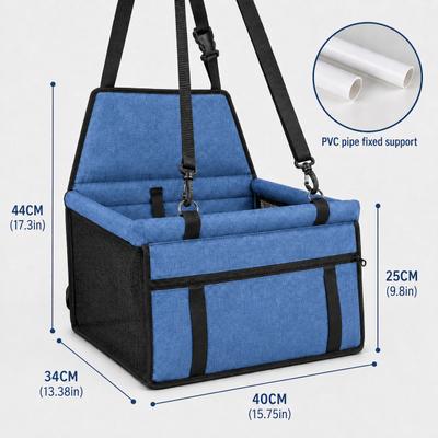 Show full view: NonoPets 2-in-1 Reinforced Dog & Cat Car Booster Seat, Blue slide 9 of 9
