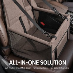 NonoPets 2-in-1 Reinforced Dog & Cat Car Booster Seat, Brown slide 2 of 9