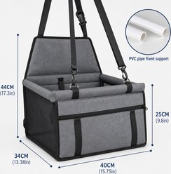 NonoPets 2-in-1 Reinforced Dog & Cat Car Booster Seat, Grey slide 2 of 9