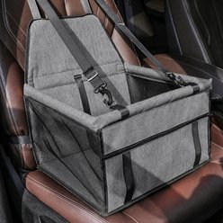 NonoPets 2-in-1 Reinforced Dog & Cat Car Booster Seat, Grey
