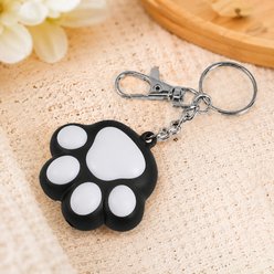 NonoPets 3-in-1 Rechargeable LED Laser Pointer with Paw-Shaped Keychain Glowing & Light-Up Chasers Cat Toy, Black