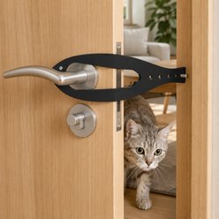NonoPets Adjustable Dog & Cat Door Holder Latch & Door Strap, Black, 2 count