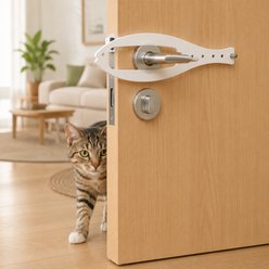 NonoPets Adjustable Dog & Cat Door Holder Latch & Door Strap, White, 2 count