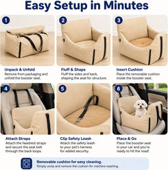 NonoPets All-Season Orthopedic Dog & Cat Car Seat, Beige slide 2 of 8