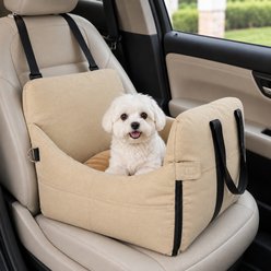 NonoPets All-Season Orthopedic Dog & Cat Car Seat, Beige